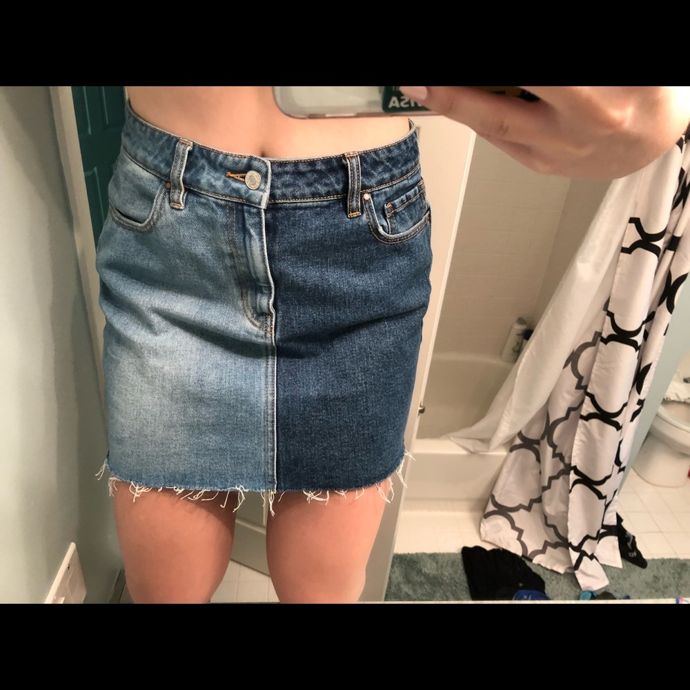 2 tone denim skirt!!